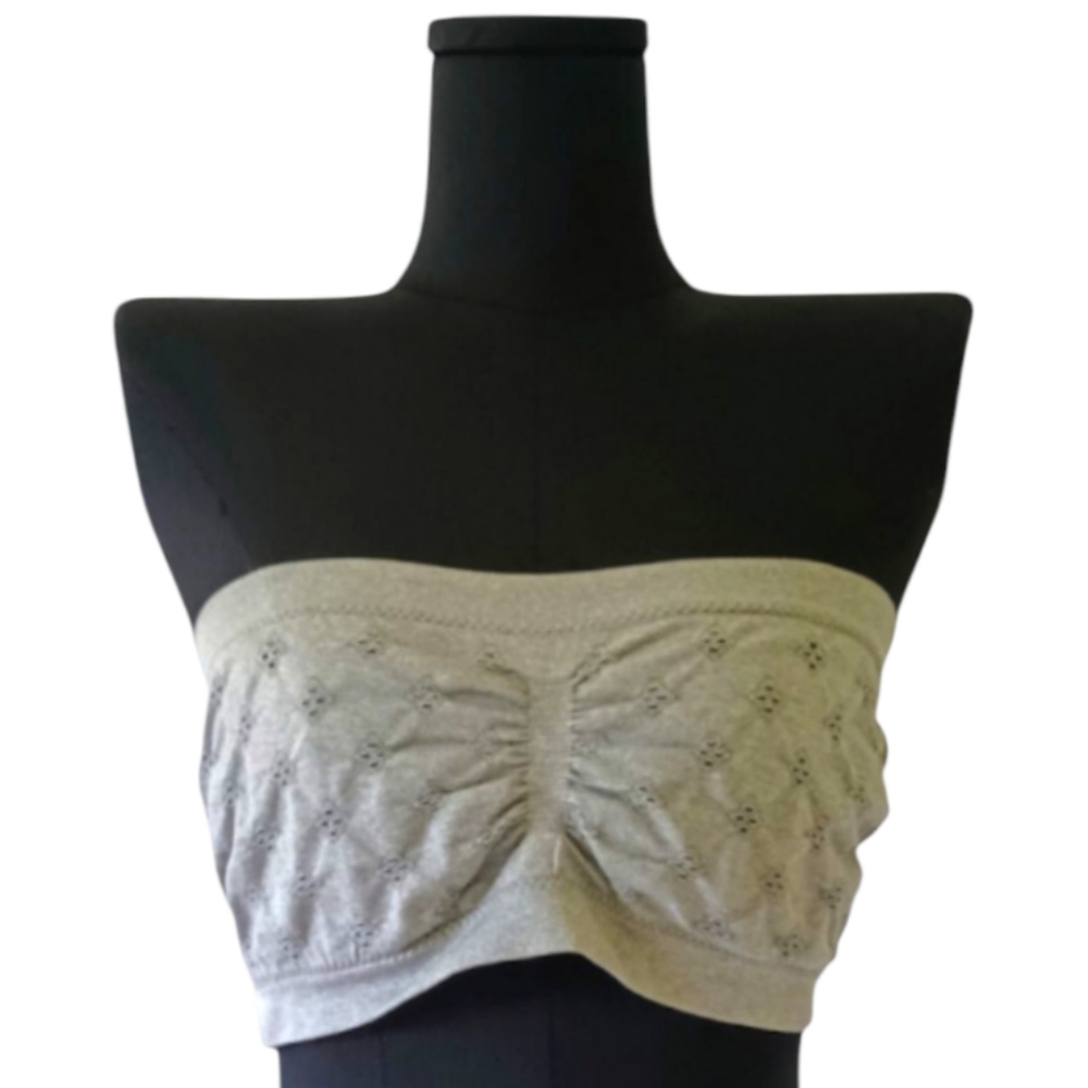 Pure Beauty Heather Gray Sports Tube Bra